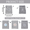 5Pcs 5 Style Star/Moon/Wheel of Life/Flower Pattern Tarot Card Storage Bag TP-CN0001-04-2