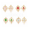 Brass Cubic Zirconia Links KK-T038-550-M-NF-1