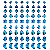 90Pcs 9 Styles Electroplated Glass Pendants EGLA-TA0001-14-2