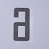 Number Iron On Transfers Applique Hot Heat Vinyl Thermal Transfers Stickers For Clothes Fabric Decoration Badge DIY-WH0148-43F-2