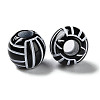 Spray Printed Opaque Acrylic European Beads SACR-P031-06B-01-2