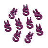 Spray Painted Alloy  2-Loop Link Pendants PALLOY-T075-48S-RS-1