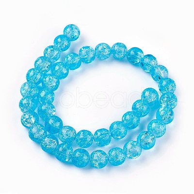Crackle Glass Bead Strands X-CCG-E002-8mm-01-1