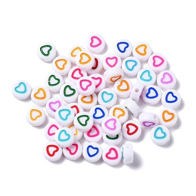 800Pcs 4 Style Acrylic Beads MACR-YW0001-17-1