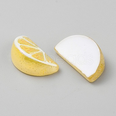Electroplate UV Plating Opaque Fruit Resin Cabochons RESI-CJC0021-18G-1