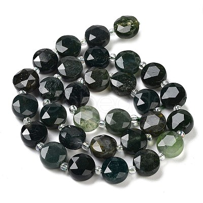 Natural Moss Agate Beads Strands G-NH0010-C01-01-1