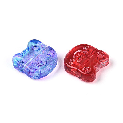 Baking Paint Transparent Glass Beads DGLA-T004-42M-1