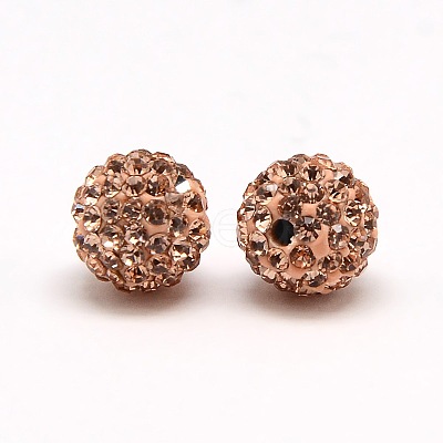 Polymer Clay Rhinestone Beads RB-A053-6mm-25-1
