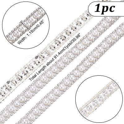 Double Rows Alloy Rhinestone Cup Chain FIND-NB0002-71-1