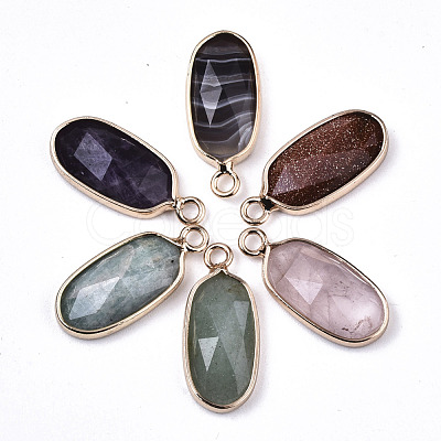 Natural & Synthetic Mixed Gemstone Pendants G-N326-45-1