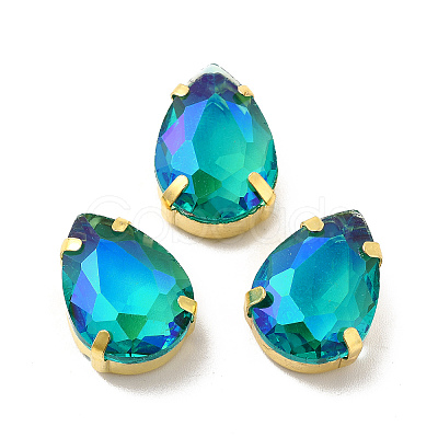 Moonlight Effect Teardrop Sew on Rhinestone GLAA-P055-03A-G05-1