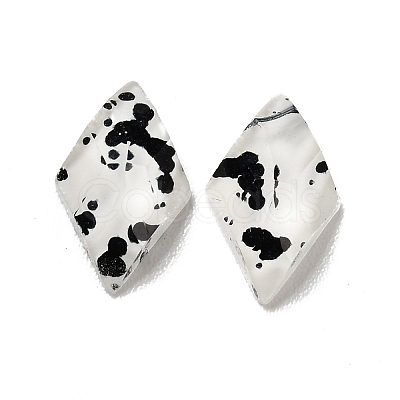 Spot Pattern Resin Cabochons LS-MRMJ-G015-13-1
