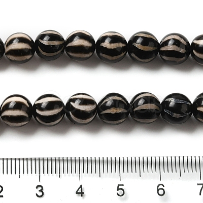Tibetan Style dZi Beads Strands TDZI-NH0001-A01-01-1
