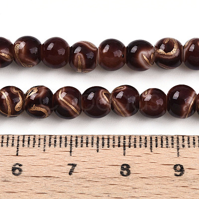 Baking Paint Glass Beads X1-DGLA-N010-6mm-08-1
