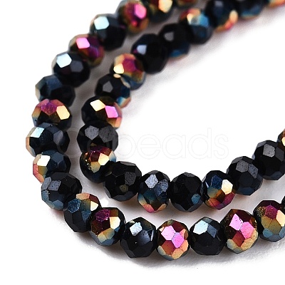 Electroplate Glass Beads Strands EGLA-T021-04C-1