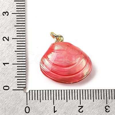 Brass Enamel Pendants KK-I378-12G-B-1