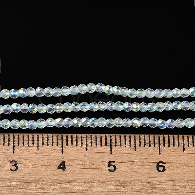 Electroplated Glass Beads Strands EGLA-P055-01A-AB01-1
