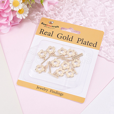 10Pcs Brass Micro Pave Clear Cubic Zirconia Toggle Clasps KK-BBC0025-28-1