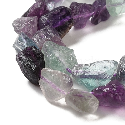 Raw Rough Natural Fluorite Beads Strands G-I283-G02-01-1