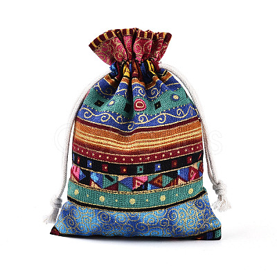 Ethnic Style Cotton & Linen Storage Bags ABAG-N008-10x14-B01-1