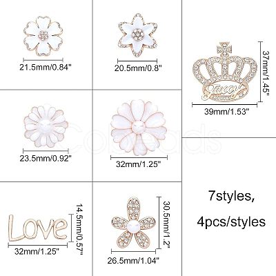 Alloy Rhinestone Cabochons PALLOY-OC0002-15LG-1