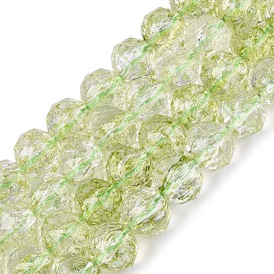 Crackle Transparent Glass Beads Strands GLAA-N063-10mm-07-1