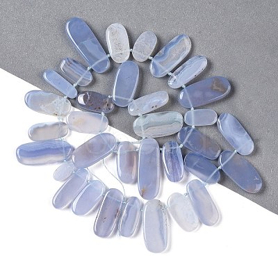 Natural Blue Lace Agate Beads Strands G-H006-B01-01-1