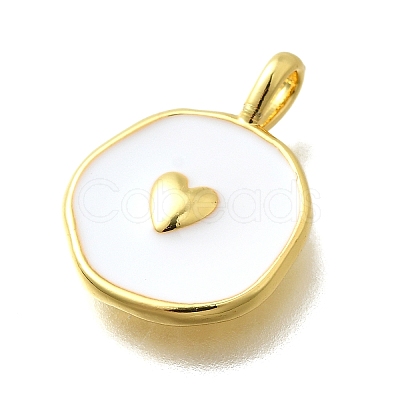 Brass with Enamel Pendants KK-D295-31G-1