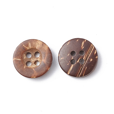 Carved Round 4-hole Basic Sewing Button NNA0YXE-1