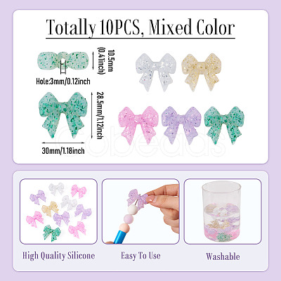10Pcs Silicone Beads SIL-TA0003-60-1