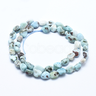 Natural Larimar Bead Strands X-G-E483-47-1