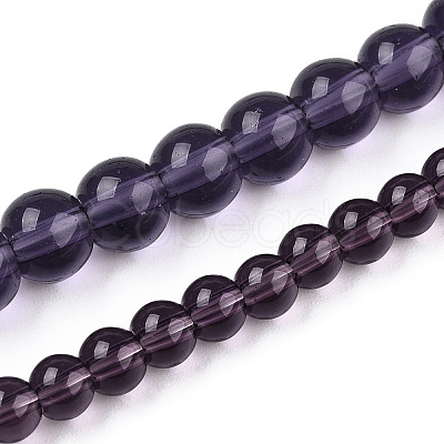 Transparent Glass Beads Strands GLAA-T032-T6mm-03-1
