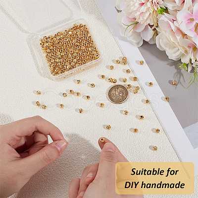 180Pcs Brass Spacer Beads KK-BC0014-23G-1
