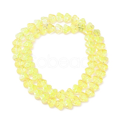 Transparent Electroplate Glass Beads Strands EGLA-F158-HP01-A-1