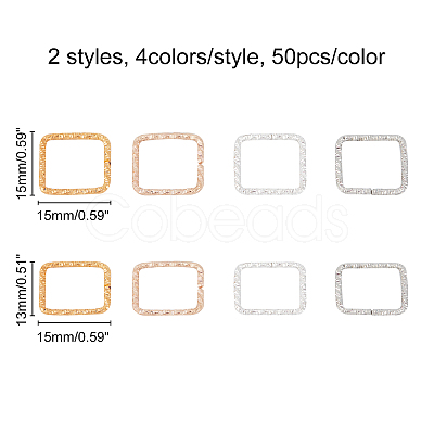 400Pcs 8 Style Iron Linking Rings IFIN-CA0001-33-1