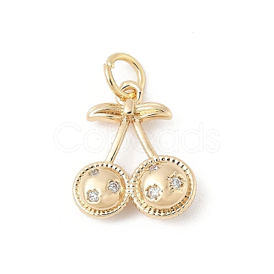 Brass Micro Pave Cubic Zirconia Pendants KK-Z107-13G-1