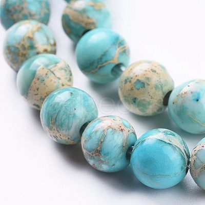 Natural Imperial Jasper Beads Strands G-G814-07-8mm-03-1