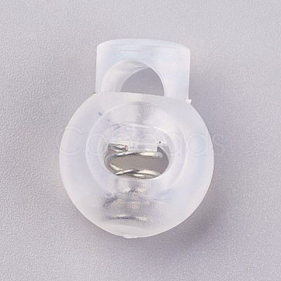 Plastic Iron Spring Cord Locks X-FIND-WH0017-12-1
