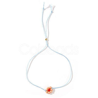 Flower Resin Beaded Slider Bracelets for Women SL9741-2-1