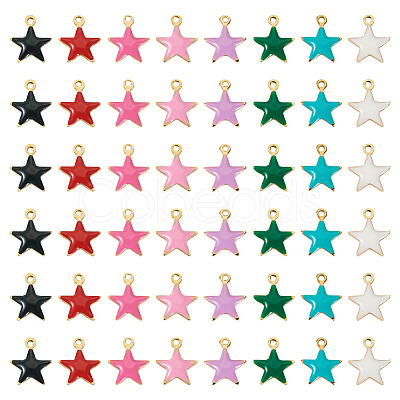 50Pcs 304 Stainless Steel Enamel Charms STAS-TA0003-32D-1