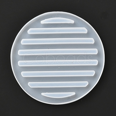 Flat Round Silicone Cup Mat Molds DIY-I065-06-1