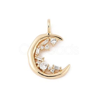 Brass Micro Pave Cubic Zirconia Pendants KK-Z107-01G-01-1