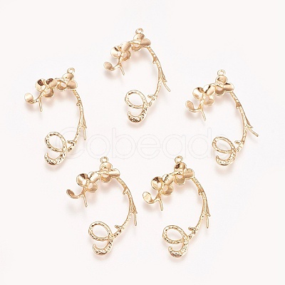 Brass Peg Bails Pendants KK-E760-30G-NF-1