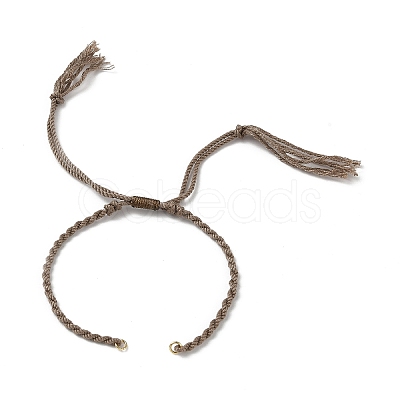 Braided Cotton Cord Bracelet Making MAK-L043-02G-01-1