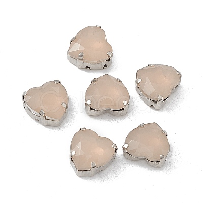 Heart Sew On Rhinestones OACR-E012-03B-P10-1