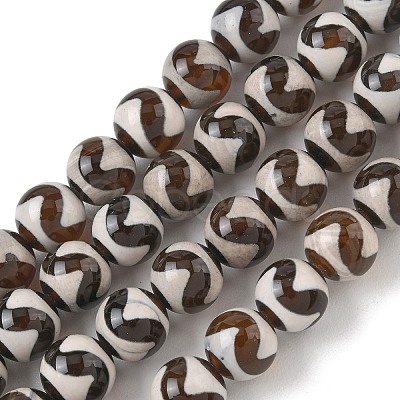 Tibetan Style dZi Beads Strands GG-CBA3DA1-04-1