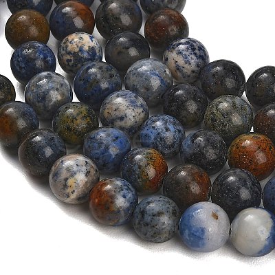 Natural Dumortierite Beads Strands G-F826-A01-10mm-1