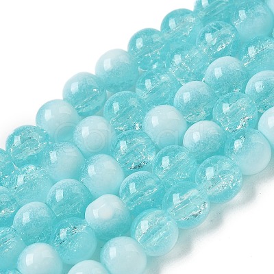 Crackle Glass Beads Strands GLAA-U001-8mm-08-1