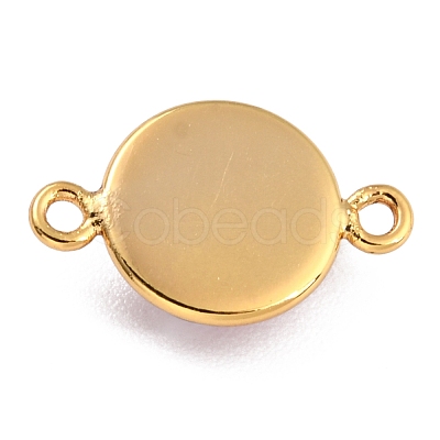 Golden Plated Brass Enamel Links Connectors KK-P197-01A-G-1