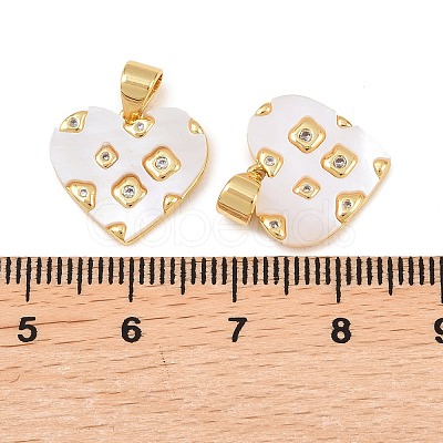 Brass Micro Pave Cubic Zirconia Pendants KK-Z146-19G-1